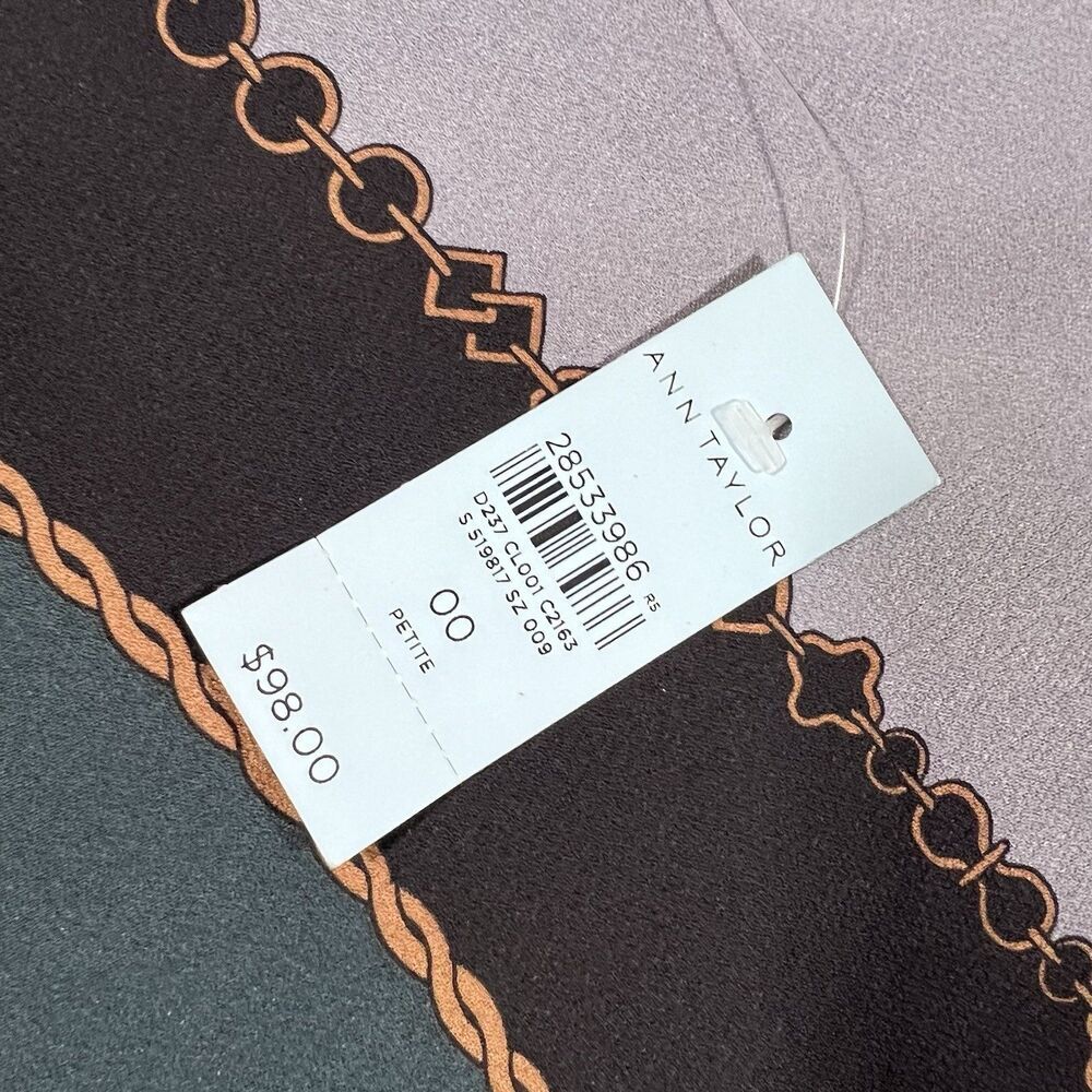 Ann Taylor Striped Equestrian Design Midi Skirt Women's 00P New With Tags! - Picture 4 of 5